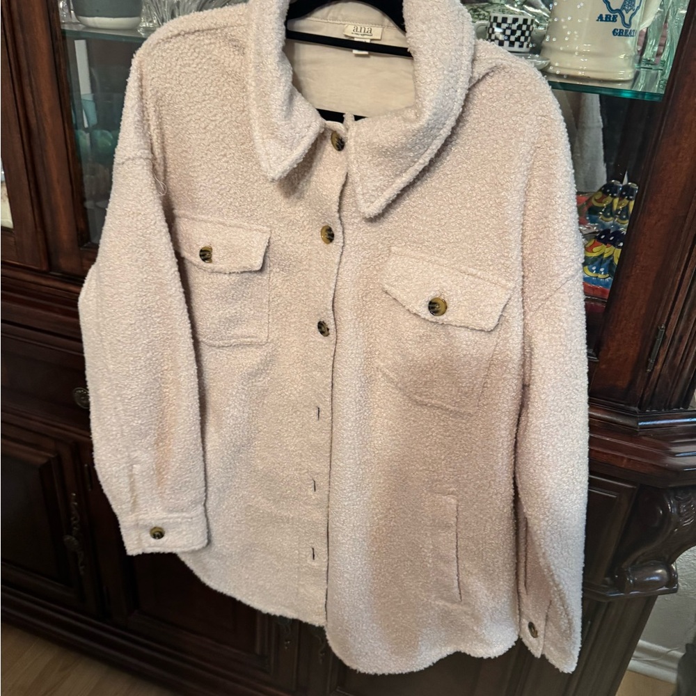 a.n.a Cream Teddy Jacket